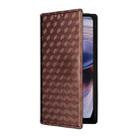 For Motorola Moto G55 5G Cubic Grid Texture Flip Leather Phone Case(Brown) - 2