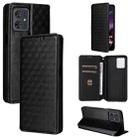 For Motorola Moto G64 5G / G64y 5G / G54 5G Cubic Grid Texture Flip Leather Phone Case(Black) - 1