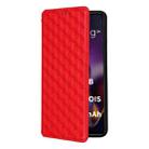 For Motorola Moto G64 5G / G64y 5G / G54 5G Cubic Grid Texture Flip Leather Phone Case(Red) - 2