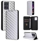 For Motorola Moto G64 5G / G64y 5G / G54 5G Cubic Grid Texture Flip Leather Phone Case(Silver) - 1