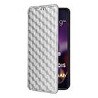 For Motorola Moto G64 5G / G64y 5G / G54 5G Cubic Grid Texture Flip Leather Phone Case(Silver) - 2