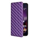 For Motorola Moto G64 5G / G64y 5G / G54 5G Cubic Grid Texture Flip Leather Phone Case(Purple) - 2