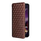 For Motorola Moto G64 5G / G64y 5G / G54 5G Cubic Grid Texture Flip Leather Phone Case(Brown) - 2