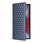 For Motorola Moto G75 5G Cubic Grid Texture Flip Leather Phone Case(Blue) - 2
