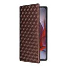 For Motorola Moto G75 5G Cubic Grid Texture Flip Leather Phone Case(Brown) - 2