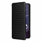 For Motorola Moto G84 5G Cubic Grid Texture Flip Leather Phone Case(Black) - 2