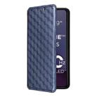 For Motorola Moto G84 5G Cubic Grid Texture Flip Leather Phone Case(Blue) - 2