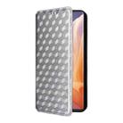 For Motorola Moto G85 5G / S50 Neo 5G Cubic Grid Texture Flip Leather Phone Case(Silver) - 2