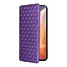 For Motorola Moto G85 5G / S50 Neo 5G Cubic Grid Texture Flip Leather Phone Case(Purple) - 2