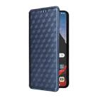 For Motorola ThinkPhone Cubic Grid Texture Flip Leather Phone Case(Blue) - 2
