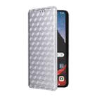For Motorola ThinkPhone Cubic Grid Texture Flip Leather Phone Case(Silver) - 2