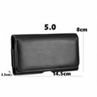 For 5 inch Universal Horizontal Outdoor Phone Waist Bag(Black) - 2