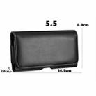 For 5.5 inch Universal Horizontal Outdoor Phone Waist Bag(Black) - 2