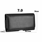 For 7 inch Universal Horizontal Outdoor Phone Waist Bag(Black) - 2