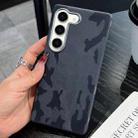 For Samsung Galaxy S23+ 5G Camouflage Leather Metal Frame MagSafe PC Phone Case(Blue) - 1
