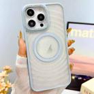 For iPhone 16 Pro Transparent Glitter Starry Sky Top Diamond Frosted MagSafe Phone Case(Blue) - 1