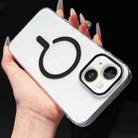 For iPhone 14 / 13 High Transparency PC MagSafe Phone Case(Black) - 1
