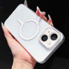 For iPhone 15 High Transparency PC MagSafe Phone Case(White) - 1