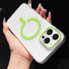 For iPhone 15 Pro Max High Transparency PC MagSafe Phone Case(Grass Green) - 1