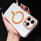 For iPhone 16 Pro High Transparency PC MagSafe Phone Case(Orange) - 1