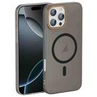 For iPhone 16 Pro Max Translucent Frosted Skin PC MagSafe Phone Case(Black) - 1