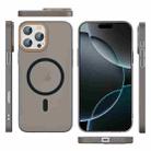 For iPhone 16 Pro Max Translucent Frosted Skin PC MagSafe Phone Case(Black) - 2