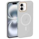 For iPhone 16 Translucent Frosted Skin PC MagSafe Phone Case(White) - 1