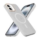 For iPhone 16 Translucent Frosted Skin PC MagSafe Phone Case(White) - 3