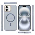 For iPhone 16 Translucent Frosted Skin PC MagSafe Phone Case(Sierra Blue) - 2