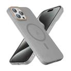 For iPhone 15 Pro Max Translucent Frosted Skin PC MagSafe Phone Case(Grey) - 3