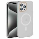 For iPhone 15 Pro Max Translucent Frosted Skin PC MagSafe Phone Case(White) - 1
