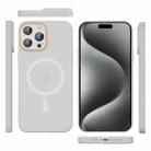 For iPhone 15 Pro Max Translucent Frosted Skin PC MagSafe Phone Case(White) - 2