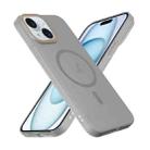 For iPhone 15 Plus Translucent Frosted Skin PC MagSafe Phone Case(Grey) - 3