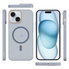 For iPhone 15 Plus Translucent Frosted Skin PC MagSafe Phone Case(Sierra Blue) - 2