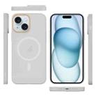 For iPhone 15 Translucent Frosted Skin PC MagSafe Phone Case(White) - 2