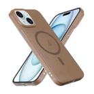 For iPhone 15 Translucent Frosted Skin PC MagSafe Phone Case(Desert Gold) - 3