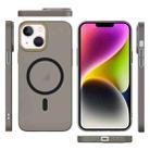 For iPhone 14 Translucent Frosted Skin PC MagSafe Phone Case(Black) - 2