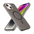 For iPhone 14 Translucent Frosted Skin PC MagSafe Phone Case(Black) - 3