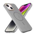 For iPhone 14 Translucent Frosted Skin PC MagSafe Phone Case(Grey) - 3
