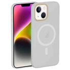 For iPhone 14 Translucent Frosted Skin PC MagSafe Phone Case(White) - 1
