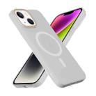 For iPhone 14 Translucent Frosted Skin PC MagSafe Phone Case(White) - 3