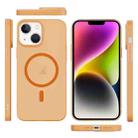For iPhone 14 Translucent Frosted Skin PC MagSafe Phone Case(Orange) - 2