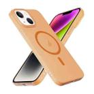 For iPhone 14 Translucent Frosted Skin PC MagSafe Phone Case(Orange) - 3