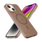For iPhone 14 Translucent Frosted Skin PC MagSafe Phone Case(Desert Gold) - 3