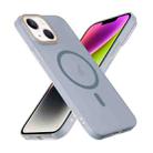 For iPhone 14 Translucent Frosted Skin PC MagSafe Phone Case(Sierra Blue) - 3