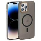 For iPhone 14 Pro Translucent Frosted Skin PC MagSafe Phone Case(Black) - 1