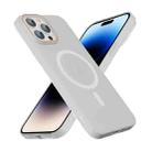 For iPhone 14 Pro Translucent Frosted Skin PC MagSafe Phone Case(White) - 3