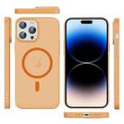 For iPhone 14 Pro Translucent Frosted Skin PC MagSafe Phone Case(Orange) - 2