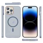 For iPhone 14 Pro Translucent Frosted Skin PC MagSafe Phone Case(Sierra Blue) - 2