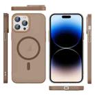 For iPhone 14 Pro Max Translucent Frosted Skin PC MagSafe Phone Case(Desert Gold) - 2